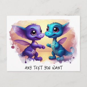 *~* Dino Dance AP48 FOTO Nodig Dragon Briefkaart u