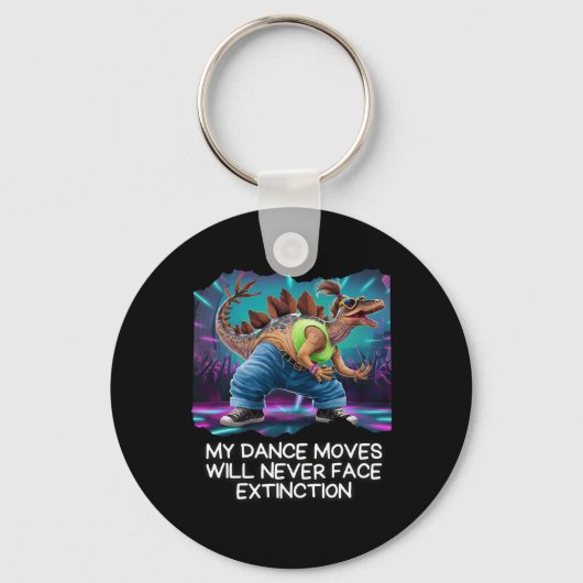 Dino Dans Pret Dinosaurius Danst Sleutelhanger (Voorkant)