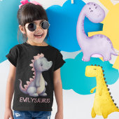 Dino Darling - gepersonaliseerde prehistorische pr T-shirt
