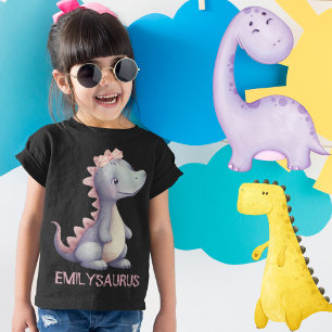 Dino Darling - gepersonaliseerde prehistorische pr T-shirt