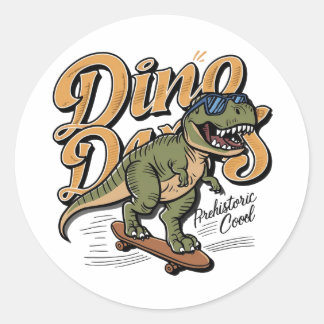 Dino Days Ronde Sticker