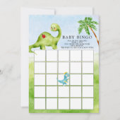 Dino Delight Baby shower Bingogame Kaart (Voorkant)