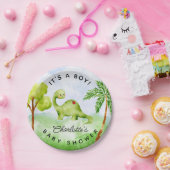 Dino Delight Baby shower Papier Borden Papieren Bordje (Feest)