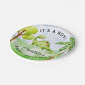 Dino Delight Baby shower Papier Borden Papieren Bordje (Gekanteld)