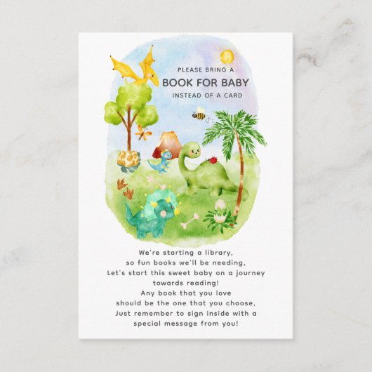 Dino Delight Boek voor Baby Informatiekaartje (Voorkant)