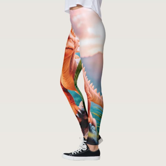 Dino Delight: Mooie dinosaurus gedrukte Leggings" Leggings (Links)