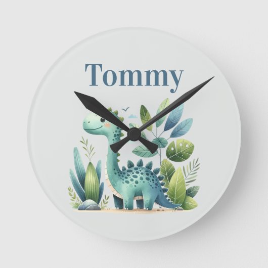 Dino Delight Ronde Klok (Voorkant)