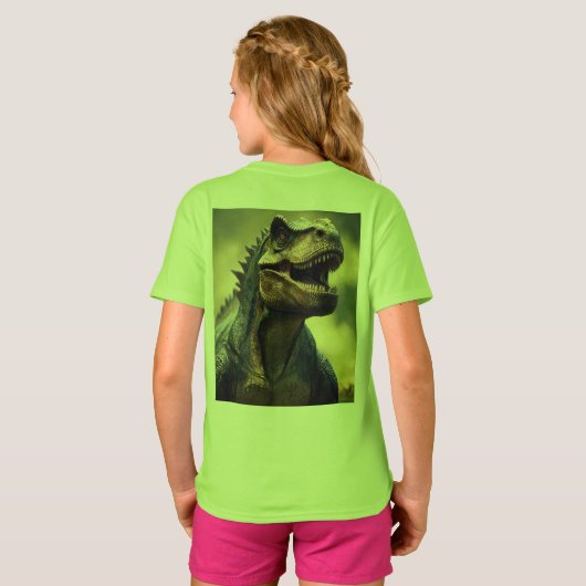 Dino Design Girls' Basic T-shirt (Achterkant volledig)