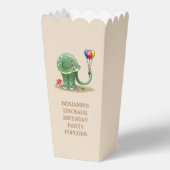 Dino die Ballonnen Houdt Popcorn Bedankdoosjes (Voorkant)