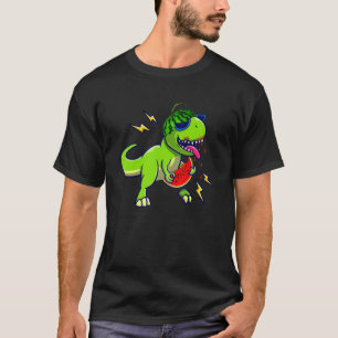 Dino die watermeloen eet One In A Melon Rex Summ T-shirt