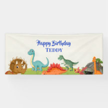 Dino Dief Verjaardagsfeest Banner