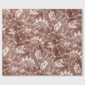 Dino Dig brown Cadeaupapier (Vlak)