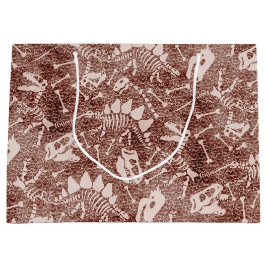 Dino Dig brown Groot Cadeauzakje (Voorkant)