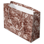 Dino Dig brown Groot Cadeauzakje (Achterkant Gekanteld)