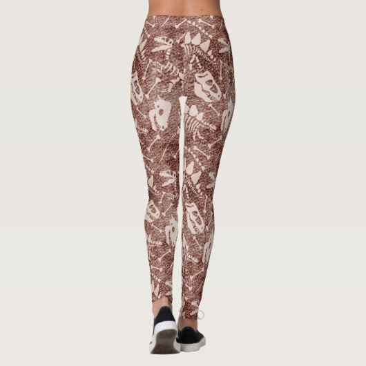 Dino Dig brown Leggings (Achterkant)