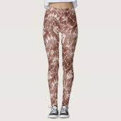 Dino Dig brown Leggings (Voorkant)