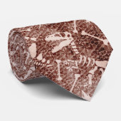 Dino Dig brown Stropdas (Opgerold)