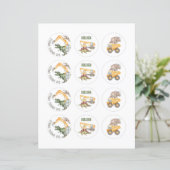 Dino-Dig Cupcake Topper Sheet (Staand voorkant)