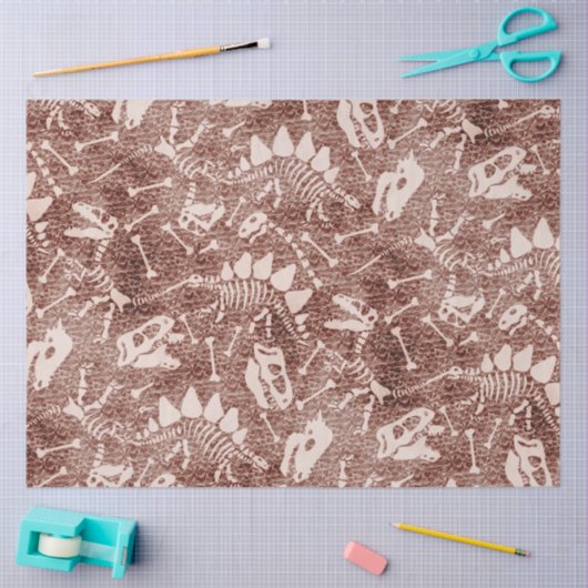 Dino Dig Dino botten bruin Tissuepapier (Craft)