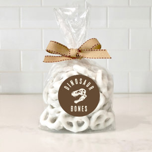 Dino Dig Dinosaurus Botten Uitgraving Verjaardagst Ronde Sticker