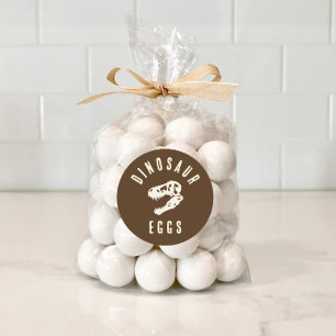 Dino Dig Dinosaurus Eieren Uitgraving Verjaardagst Ronde Sticker