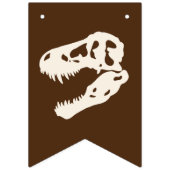 Dino Dig Dinosaurus Opgraving Gelukkige Verjaardag Vlaggetjes (Eerste vlag)