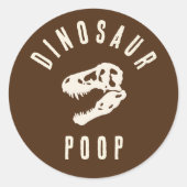 Dino Dig Dinosaurus Pop Uitgraving Verjaardagstrak Ronde Sticker (Voorkant)