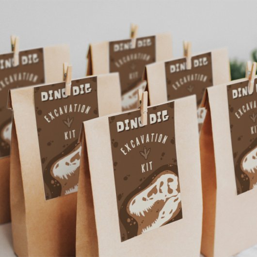 Dino Dig Dinosaurus Uitgraving Kit Favor Kaarten