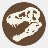 Dino Dig Dinosaurus Uitgraving Verjaardag Uitnodig Ronde Sticker (Voorkant)