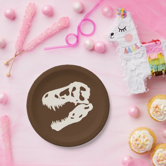 Dino Dig Dinosaurus Uitgraving Verjaardagsfeest Papieren Bordje (Feest)