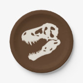 Dino Dig Dinosaurus Uitgraving Verjaardagsfeest Papieren Bordje (Voorkant)