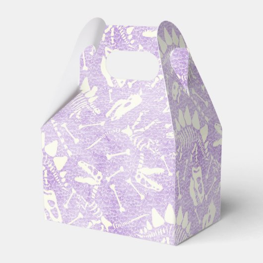Dino Dig lavender Favor Box Bedankdoosjes (Achterkant)