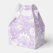 Dino Dig lavender Favor Box Bedankdoosjes (Voorkant Zijde)