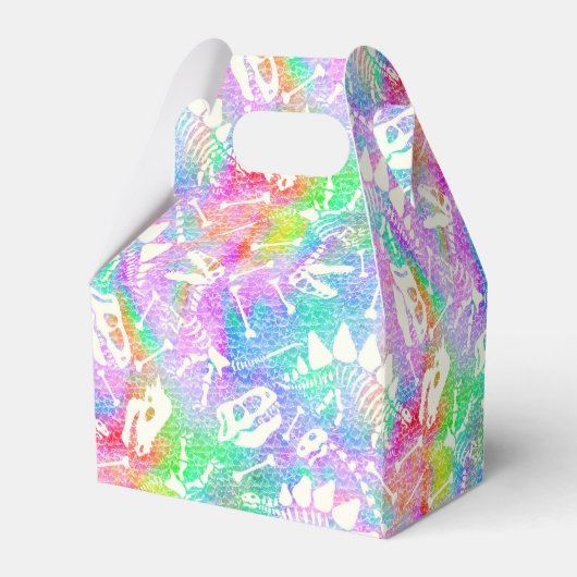 Dino Dig Rainbow Favor Box Bedankdoosjes (Achterkant)
