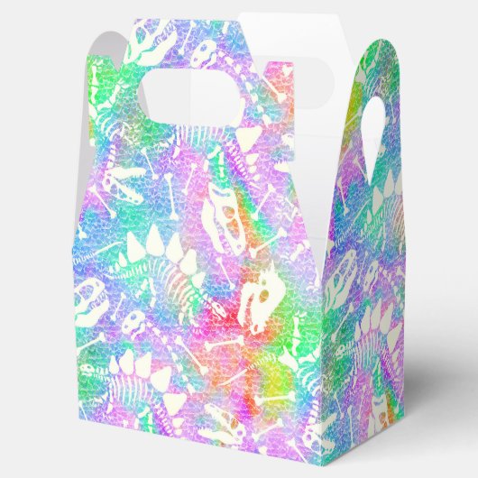 Dino Dig Rainbow Favor Box Bedankdoosjes (Geopend)