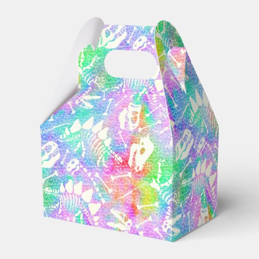 Dino Dig Rainbow Favor Box Bedankdoosjes (Voorkant Zijde)