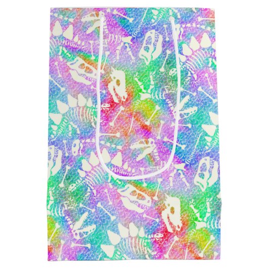 Dino Dig-regenboog Medium Cadeauzakje (Achterkant)