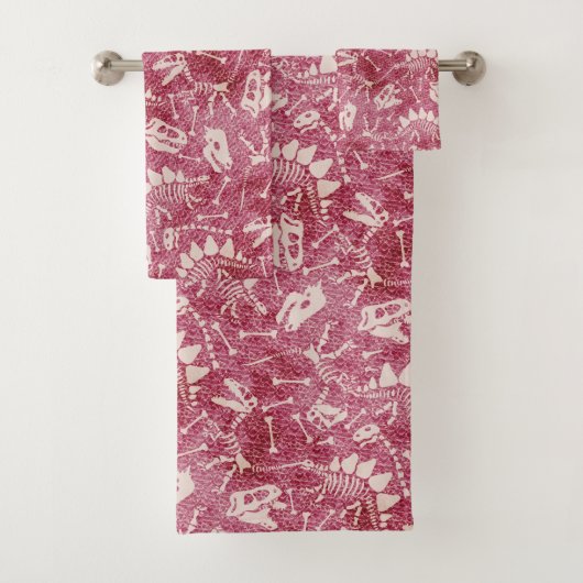 Dino Dig roze keukenset Bad Handdoek (Insitu)