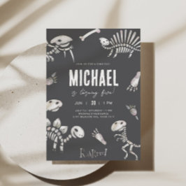 Dino Dig Theme Verjaardag Kaart