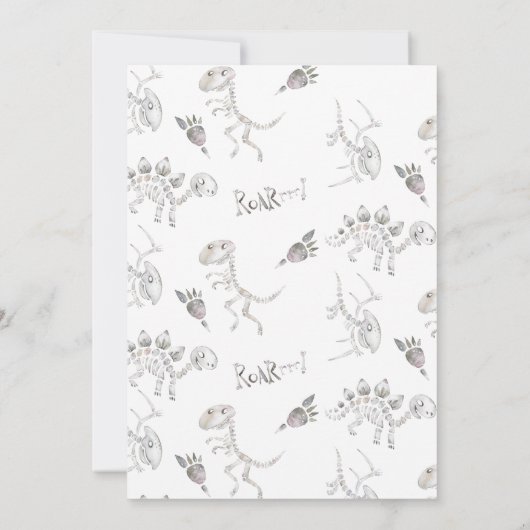 Dino Dig Verjaardag Kaart (Achterkant)