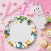 Dino Digger Construction Birthday Party Papieren Bordje (Feest)