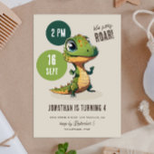 Dino dinomite party. Cute dinosaur kinderen jarig Kaart