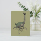 Dino Dinosaur Gallimimus Briefkaart (Staand voorkant)