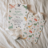 Dino Dinosaur Little Dino In The Way Baby shower Kaart