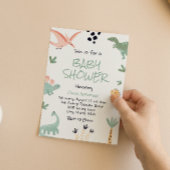 Dino Dinosaur Little Dino In The Way Baby shower Kaart