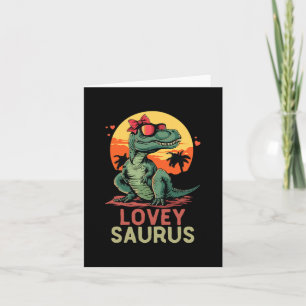 Dino Dinosaur Lovey-saurus T-rex Grappige Trex Kaart