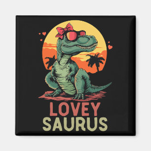 Dino Dinosaur Lovey-saurus T-rex Grappige Trex Magneet