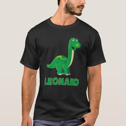 Dino dinosaur name Leonard T-shirt (Voorkant)