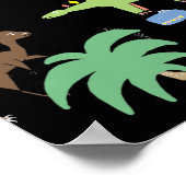 Dino Dinosaur Night in Jurrasic Park Art Kinder Poster (Hoek)