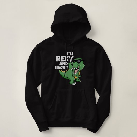 Dino Dinosaur T-Rex - ik ben razend en ik weet het Hoodie (Design voorkant)
